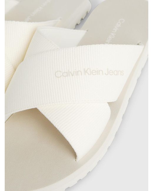 Calvin Klein Natural Webbing Sandals for men