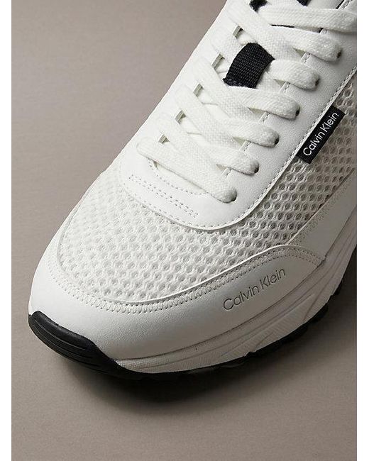 Calvin Klein Metallic Knit Mesh Runner Trainers for men