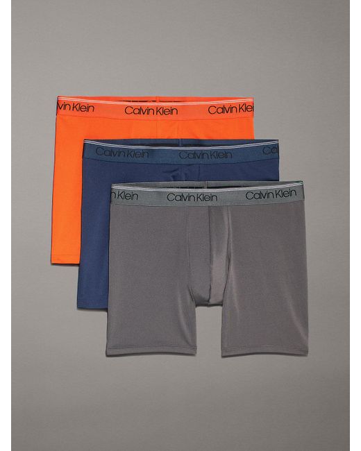 Calvin Klein Gray 3 Pack Boxer Briefs - Micro Stretch for men