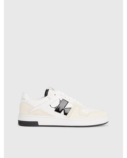 Calvin Klein White Suede Trainers for men
