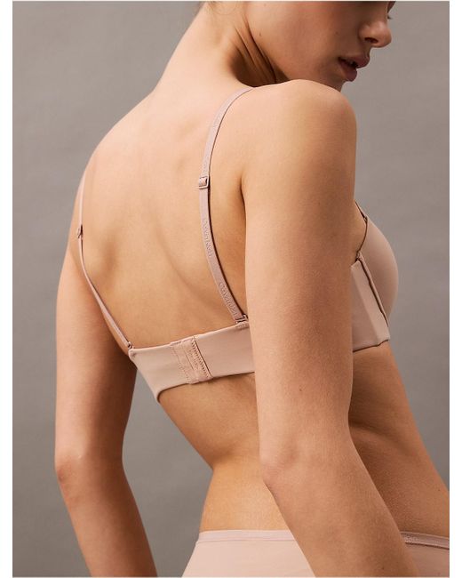 Calvin Klein Brown Perfectly Fit Push Up Strapless Bra