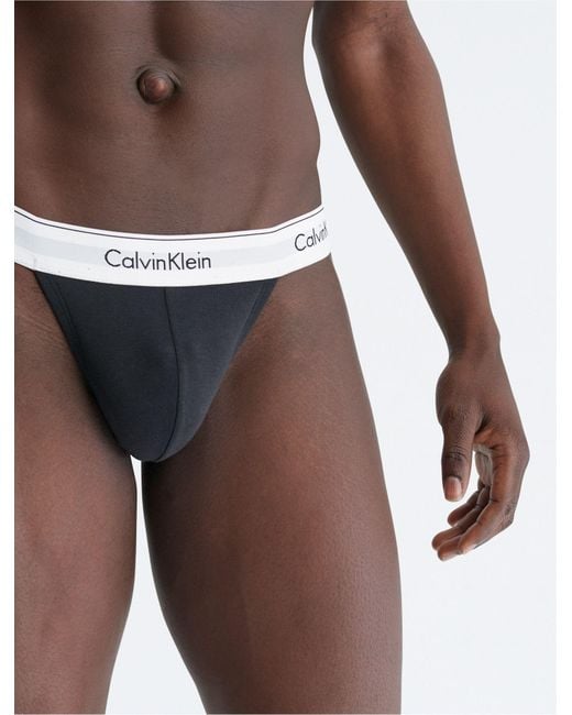 Calvin Klein Modern Cotton Stretch 3-pack Thong in White for Men | Lyst