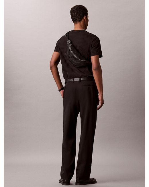 Marsupio Con Emblem Logo All-Over di Calvin Klein in Gray da Uomo