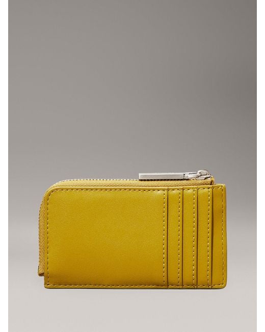 Portafoglio Con Porta Carte Intessuto di Calvin Klein in Yellow