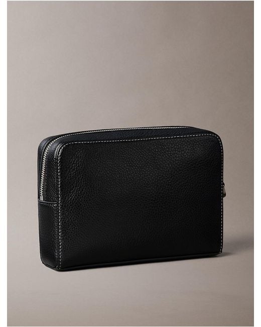 Calvin Klein Gray Bold Pebble Pouch for men