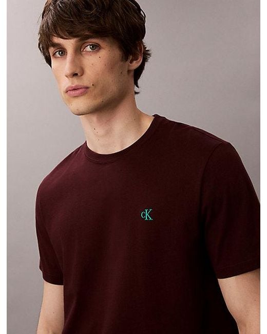Calvin Klein Brown Jeans Monogram T-Shirt for men