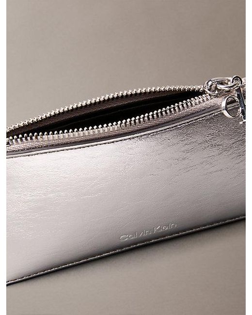 Calvin Klein Gray Quilted Beauty Case