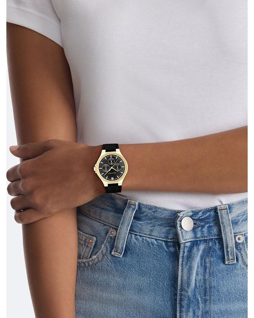 Calvin Klein Black Plated Steel Multifunction Watch