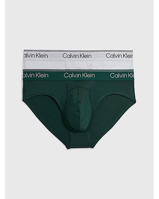 Calvin Klein 2-pack Heupslips - Athletic Micro in het Green voor heren