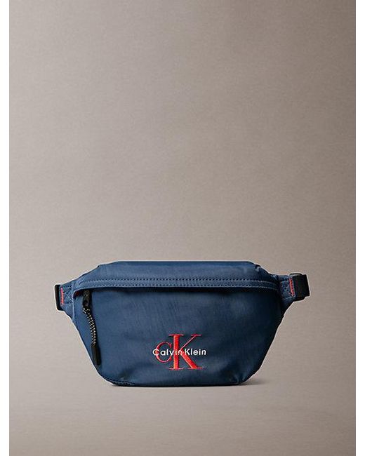Calvin Klein Blue Nylon Signature Logo Bum Bag for men