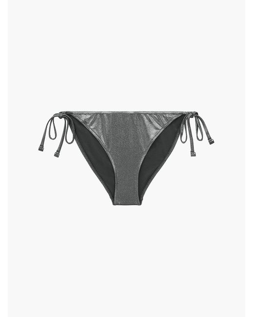 Calvin Klein Gray Tie Side Bikini Bottom - Core Essentials
