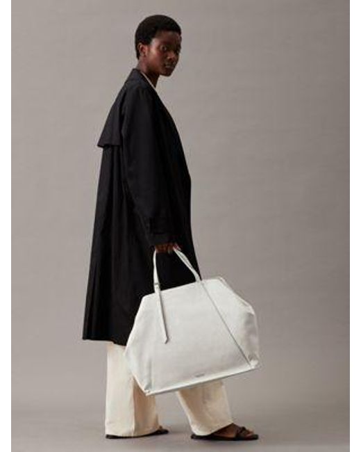 Calvin Klein Grote Tote Bag in het White