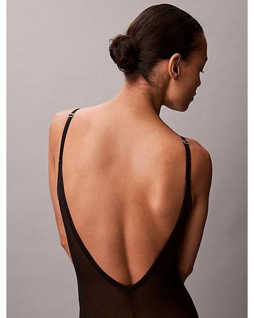 Calvin Klein Shapewear Body Midden Op Het Dijbeen in het Black