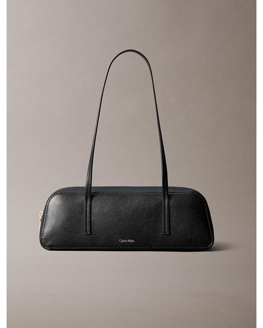 Calvin Klein Black Foil Logo Shoulder Bag