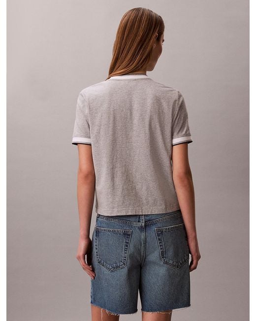 Calvin Klein Blue Sporty Ringer T-Shirt