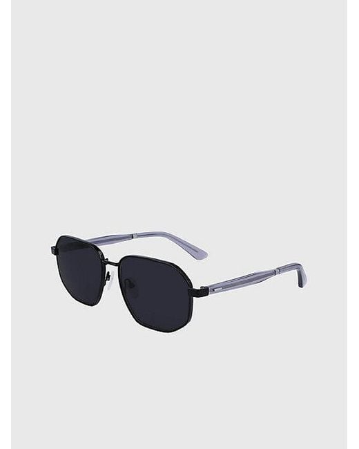Calvin Klein Blue Rectangle Sunglasses for men