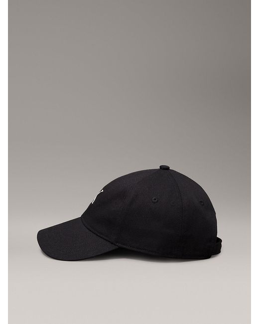 Calvin Klein Black Embroidered Monogram Baseball Cap