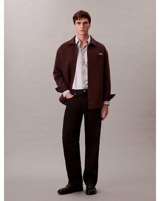 Giacca-Camicia Anni '90 di Calvin Klein in Purple da Uomo
