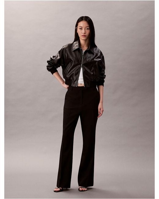 Calvin Klein Black Tailored Flared Pants