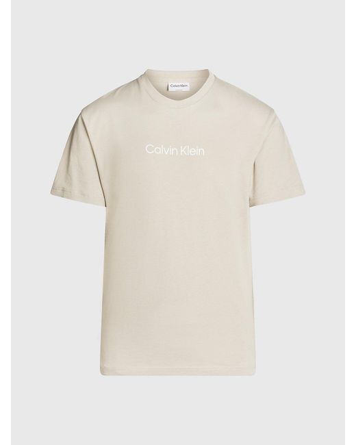 T-shirt en coton avec logo Calvin Klein pour homme en coloris Natural