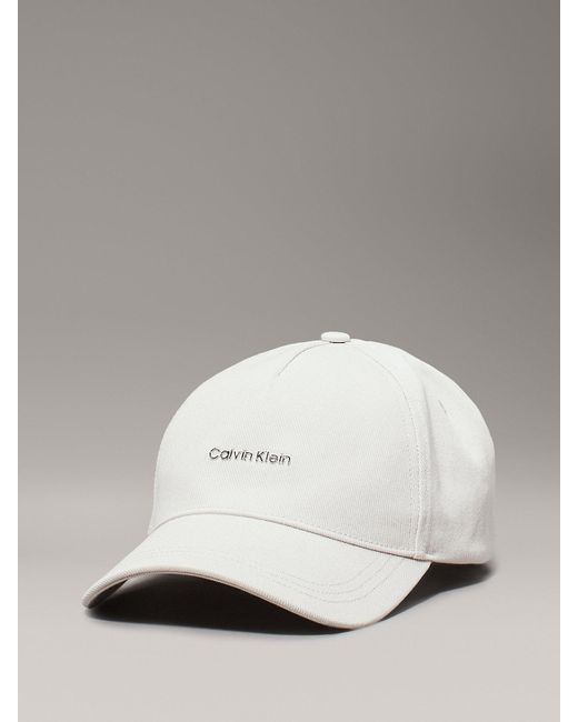 Calvin Klein White Twill Cap