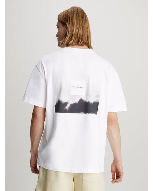 Calvin Klein White Photo Print T-shirt for men