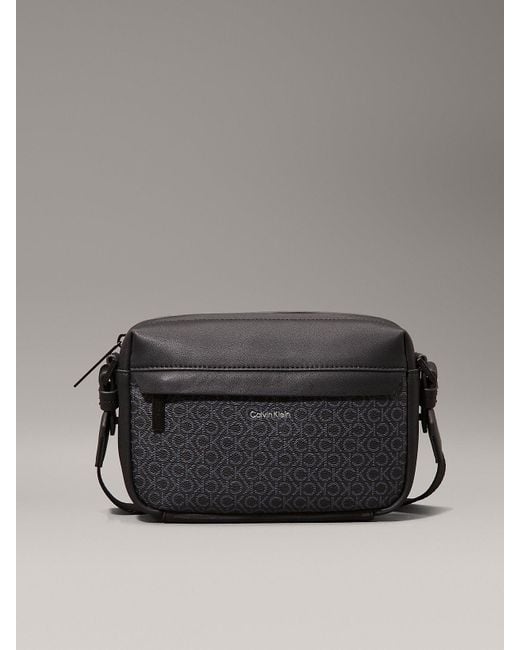 Calvin Klein Gray Logo Crossbody Camera Bag for men
