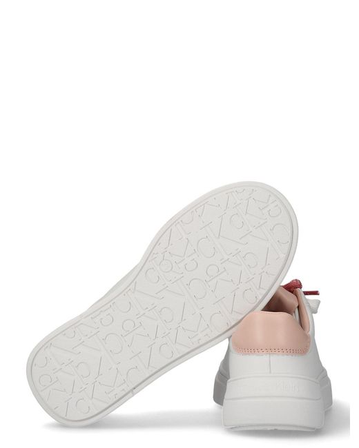 Calvin Klein White Kids Signature Logo Trainers