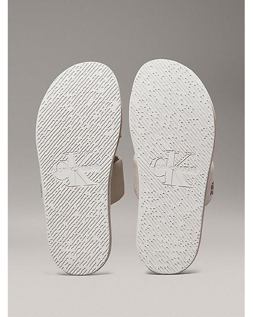 Calvin Klein Canvas Sandalen in het Multicolor voor heren
