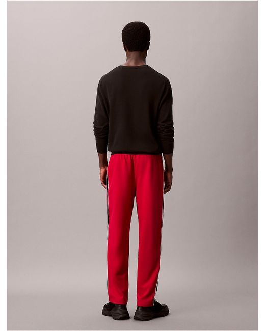 Calvin Klein Red Classic Fleece Sweatpants for men