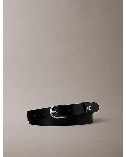 Calvin Klein Multicolor Monogram Rounded Buckle Belt