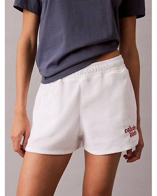 Calvin Klein Multicolor Jeans Towel Terry Dolphin Shorts