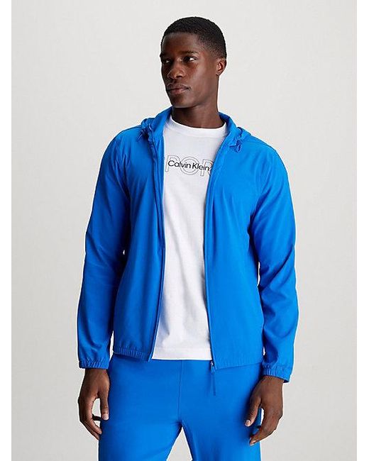 Calvin Klein Windbreaker aus Ripstop in Blue für Herren
