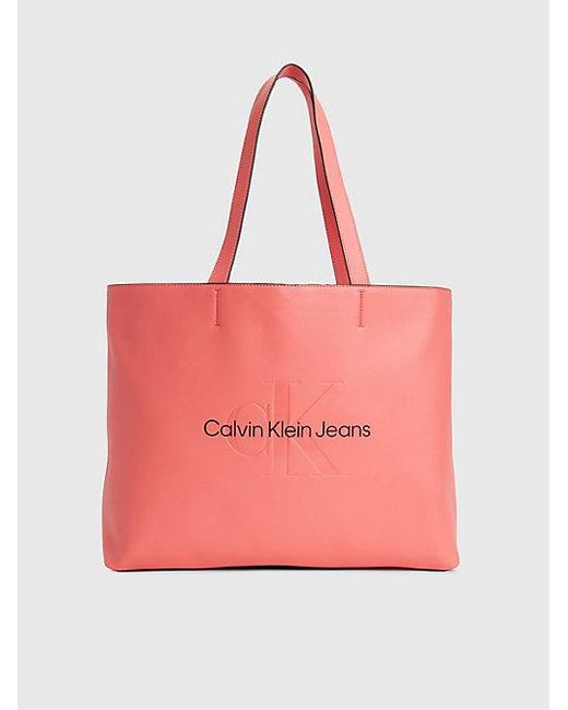 Calvin Klein Smalle Tote Bag in het Pink