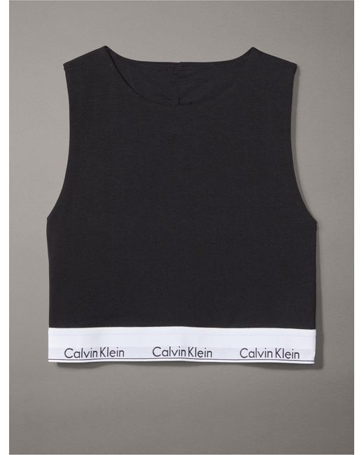 Calvin Klein Black Modern Cotton High Neck Unlined Bralette