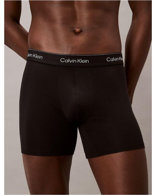 Calvin Klein Black 5 Pack Boxer Briefs for men