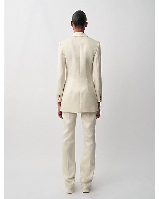 Calvin Klein White Lucia Slim Trousers