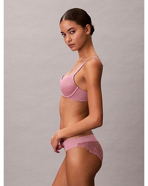 Calvin Klein Purple Push Up Plunge Bra Perfectly Fit Lace