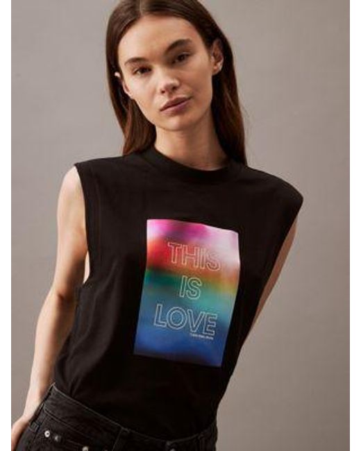 Calvin Klein Brown Ärmelloses T-Shirt - Pride