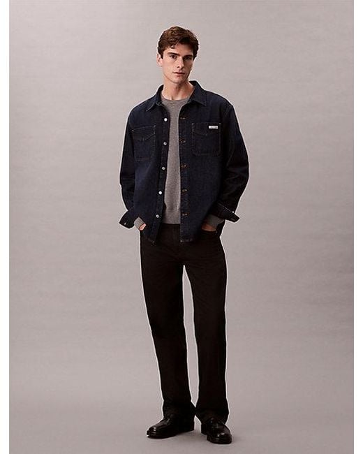 Calvin Klein 90's Denim Overhemdjack in het Blue voor heren