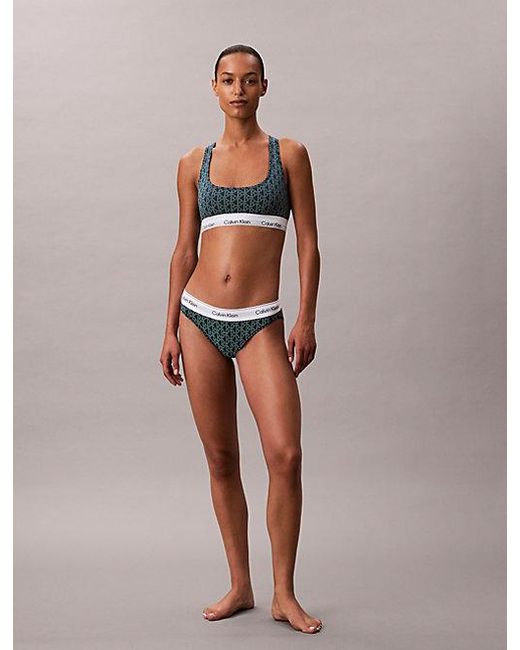 Calvin Klein Brown Unlined Bralette Icon Cotton Modal