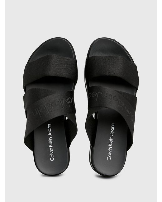 Calvin Klein Black Platform Sandals