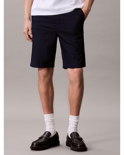 Short Pull-Up Extensible En Popeline Calvin Klein pour homme en coloris Black