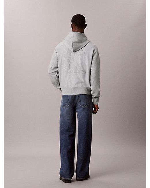 Calvin Klein Natural Jeans Premium Terry Back Logo Hoodie for men