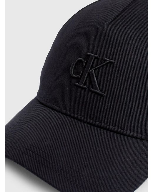 Calvin Klein Black Twill Trucker Cap for men