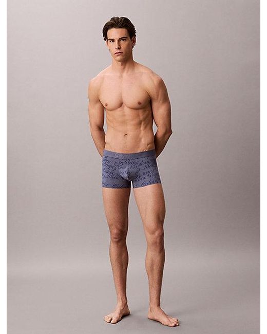 Calvin Klein Blue Low Rise Trunks Ck for men