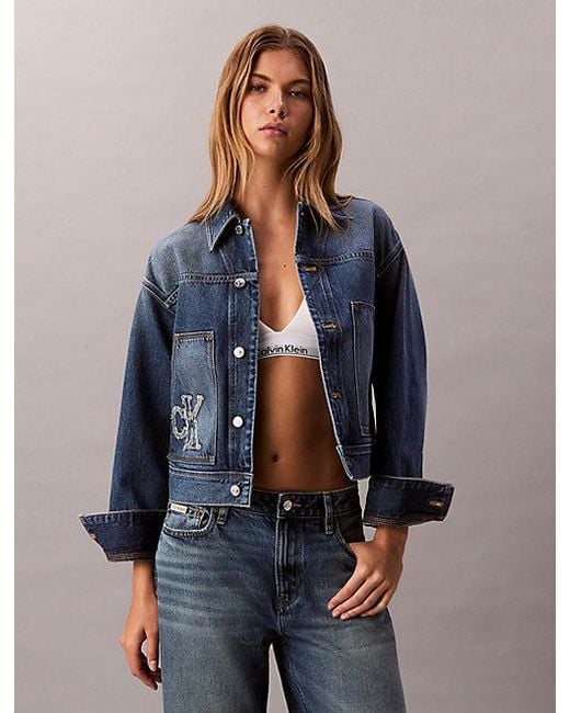 Calvin Klein Blue Denim-Arbeitsjacke