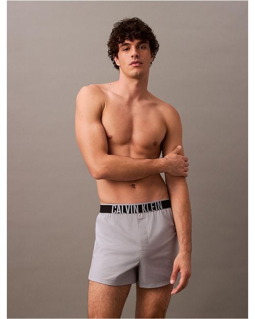 ◆ ◆ Men Men's Intense Power Lounge Woven Boxer Intense Power Lounge Slim Woven Boxer | Calvin Klein® Canada