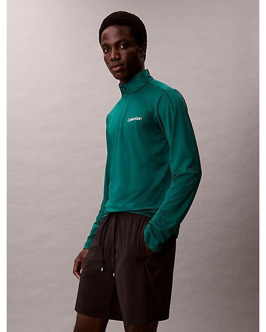 Calvin Klein Green Sport Water Repellent Performance Gym Shorts for men