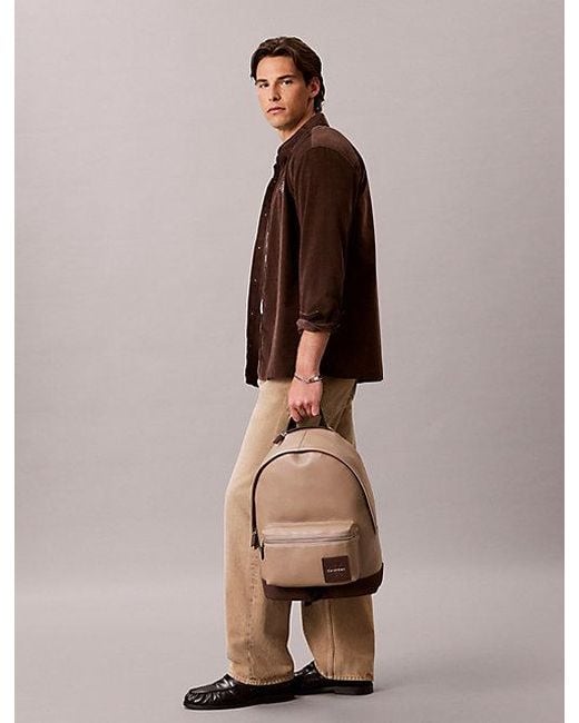 Calvin Klein Natural Monologo Round Backpack for men